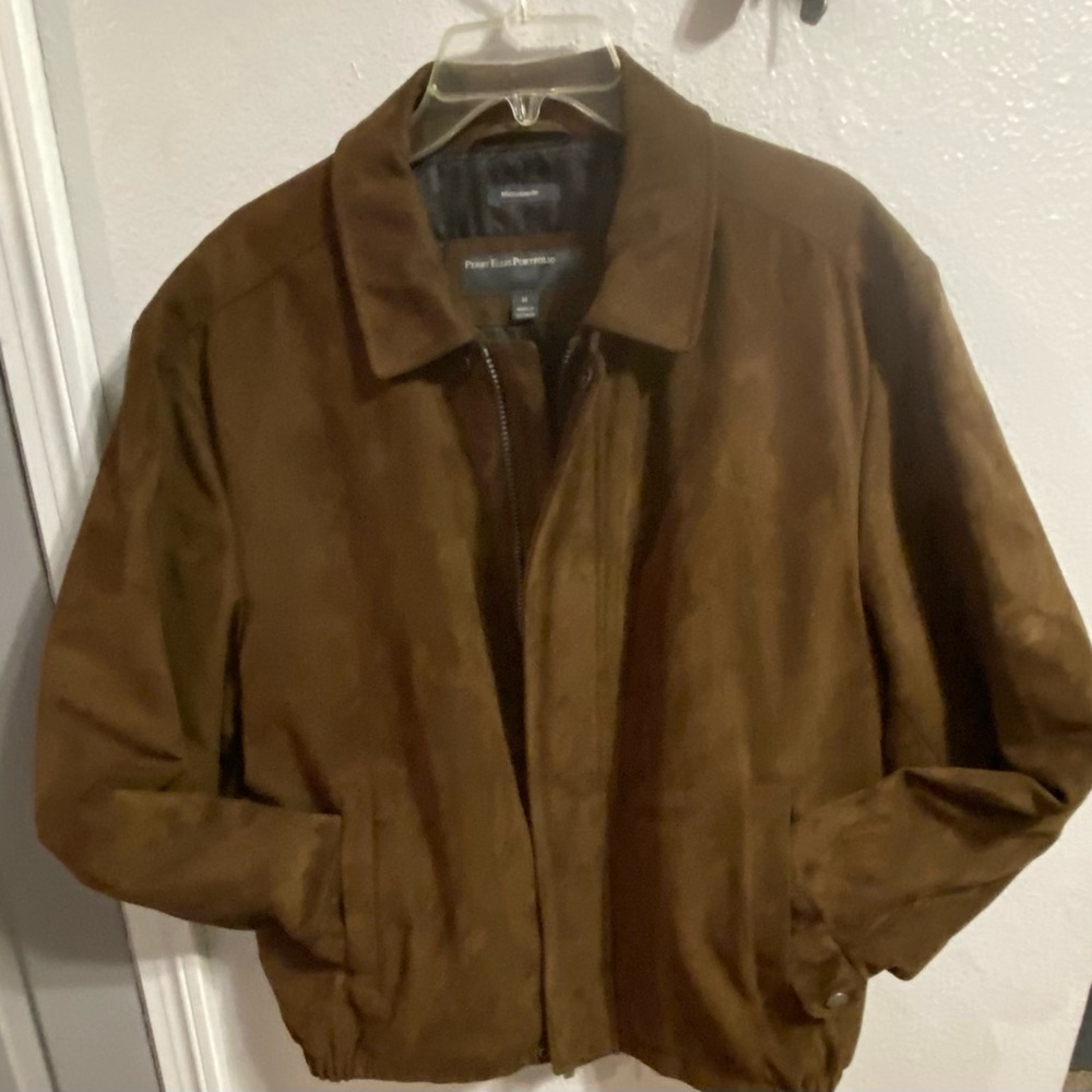 Men’s microsuede bomber jacket